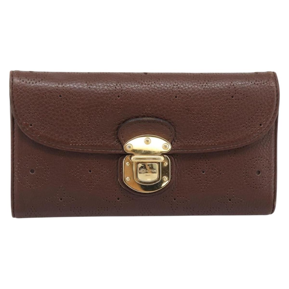 LOUIS VUITTON Mahina Portefeuille Amelia Wallet Leather M95996 LV Auth 193168V