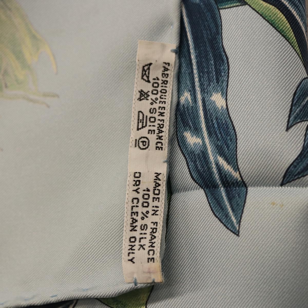 HERMES Carre 90 Scarf Silk Light Blue Auth 193177