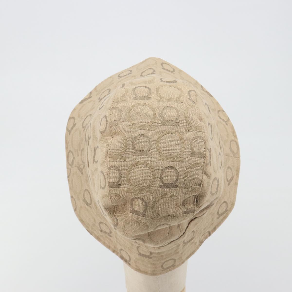 Salvatore Ferragamo Gancini Bucket Hat Canvas Beige Auth 193308A