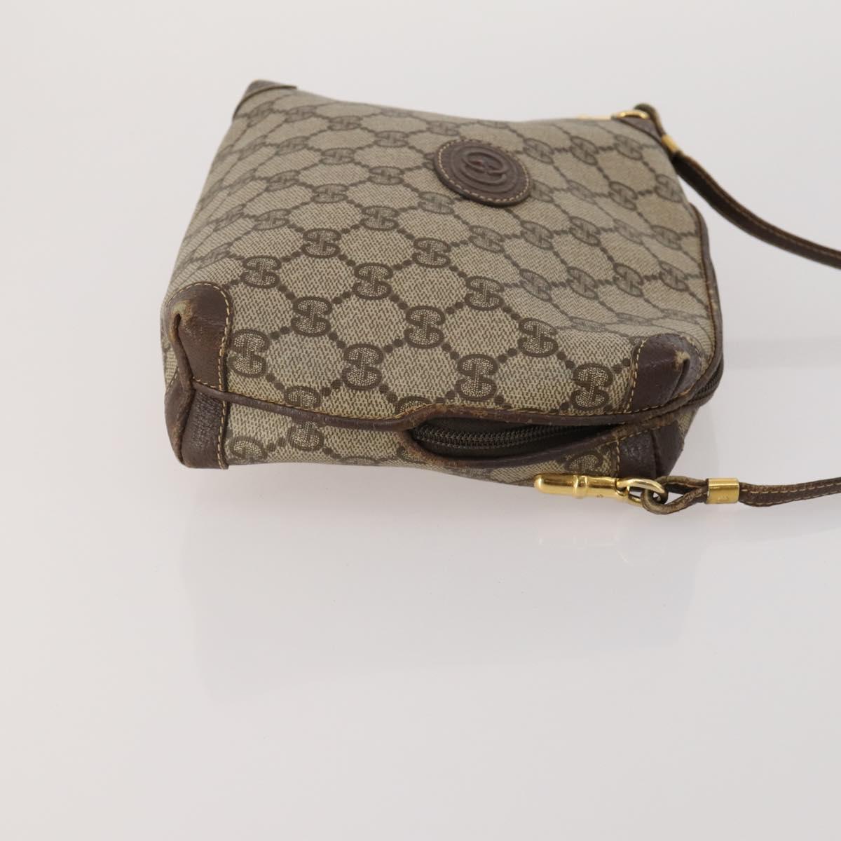 GUCCI Micro Canvas GG Supreme Clutch Bag 3 Set Navy Beige Red Auth 193326