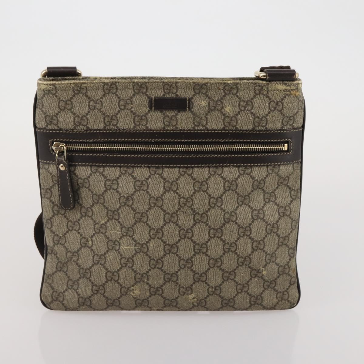 GUCCI GG Canvas Shoulder Bag 4 Set Navy Beige Auth 193327