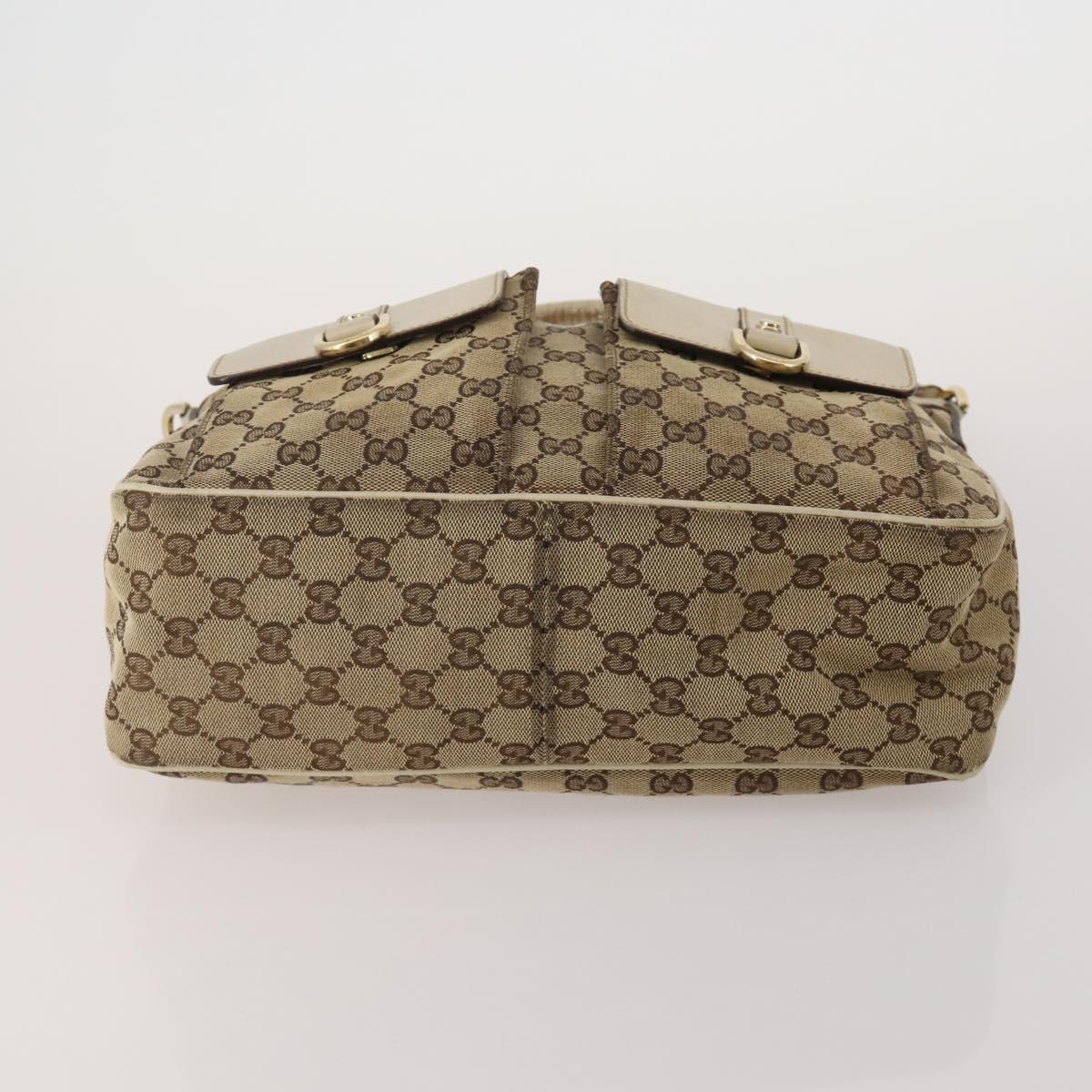 GUCCI GG Canvas Shoulder Bag 4 Set Navy Beige Auth 193327