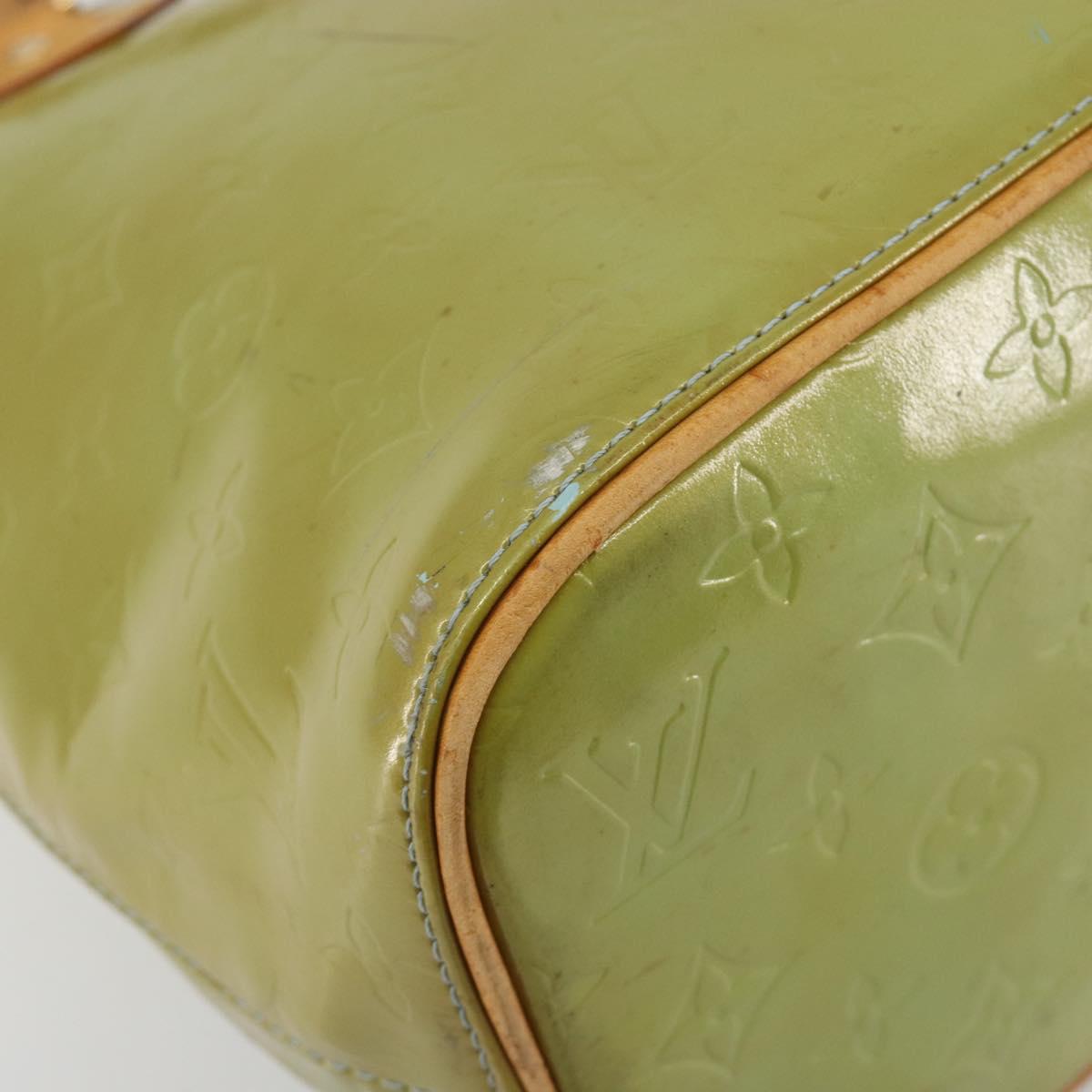 LOUIS VUITTON Monogram Vernis Houston Hand Bag Baby Blue M91005 LV Auth 193343