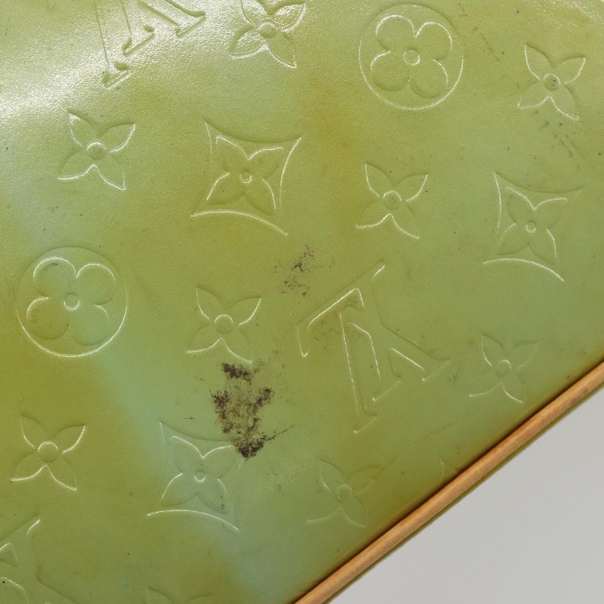 LOUIS VUITTON Monogram Vernis Houston Hand Bag Baby Blue M91005 LV Auth 193343