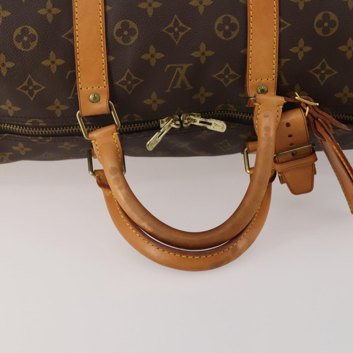 LOUIS VUITTON Monogram Keepall 55 Boston Bag M41424 LV Auth 193350A