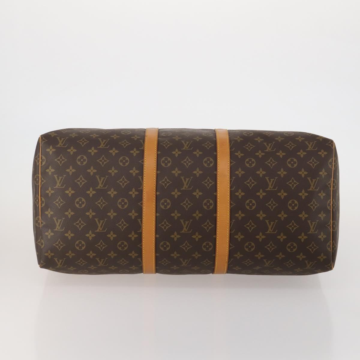 LOUIS VUITTON Monogram Keepall 55 Boston Bag M41424 LV Auth 193350A