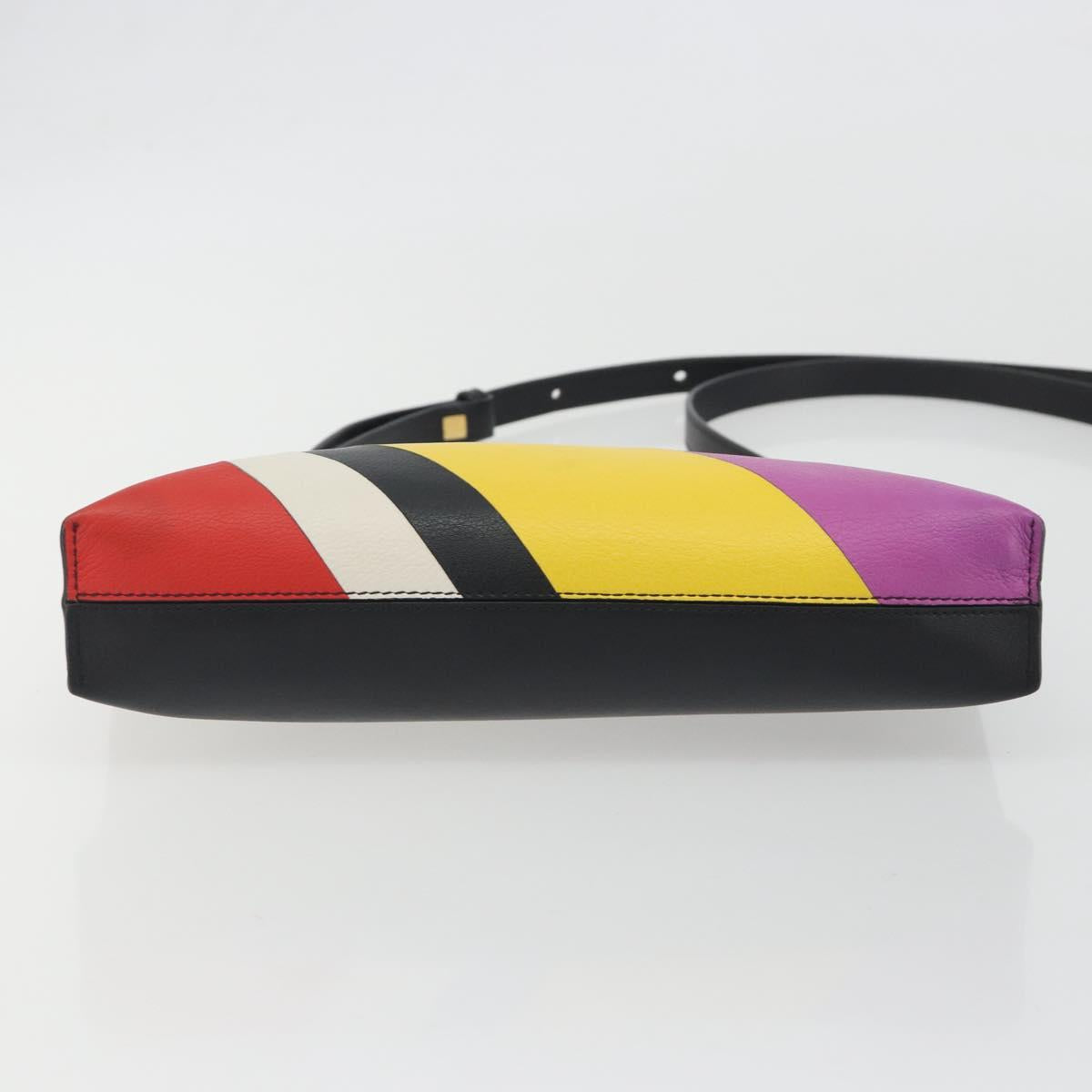 LOEWE Shoulder Bag Leather Multicolor Gold Auth 193351V
