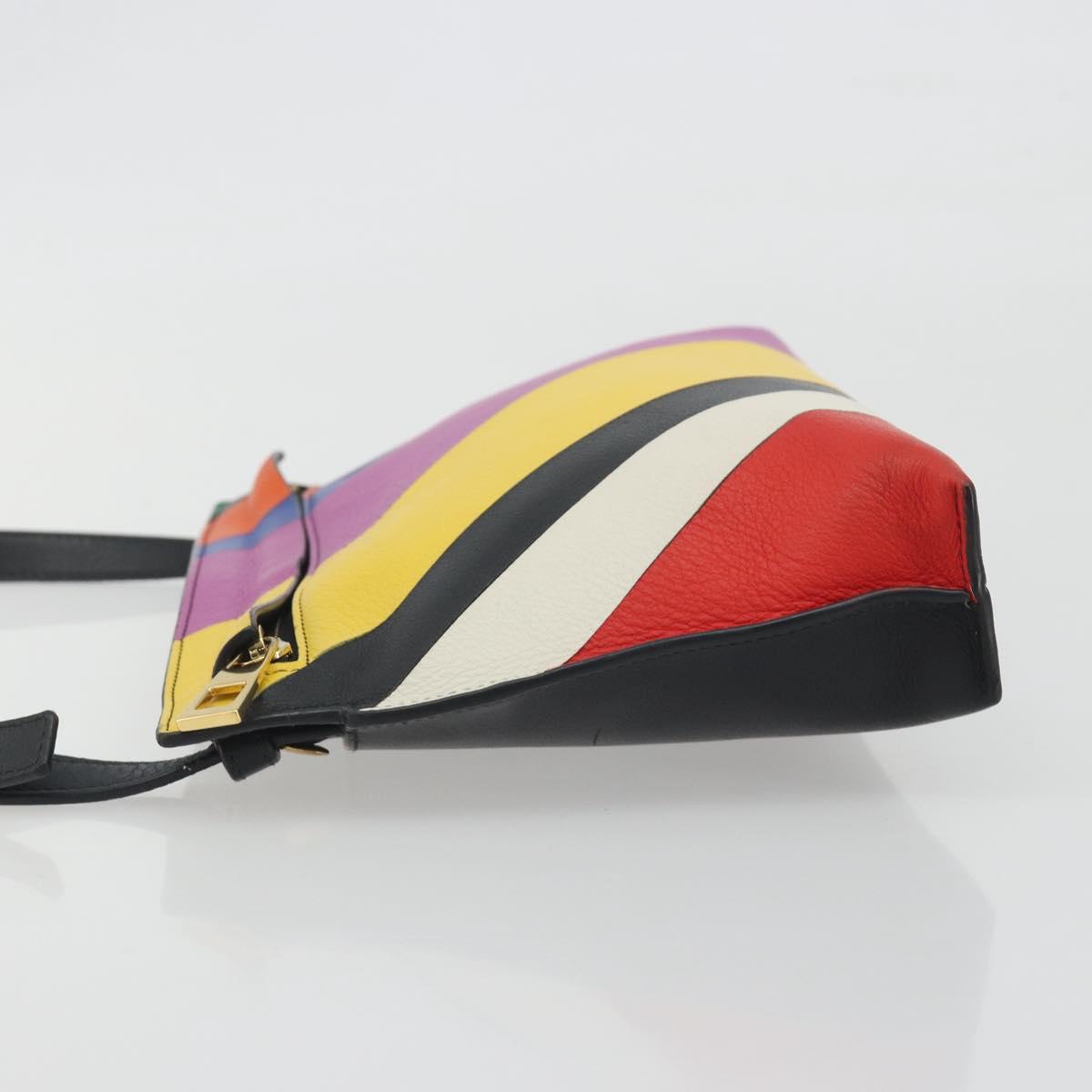 LOEWE Shoulder Bag Leather Multicolor Gold Auth 193351V