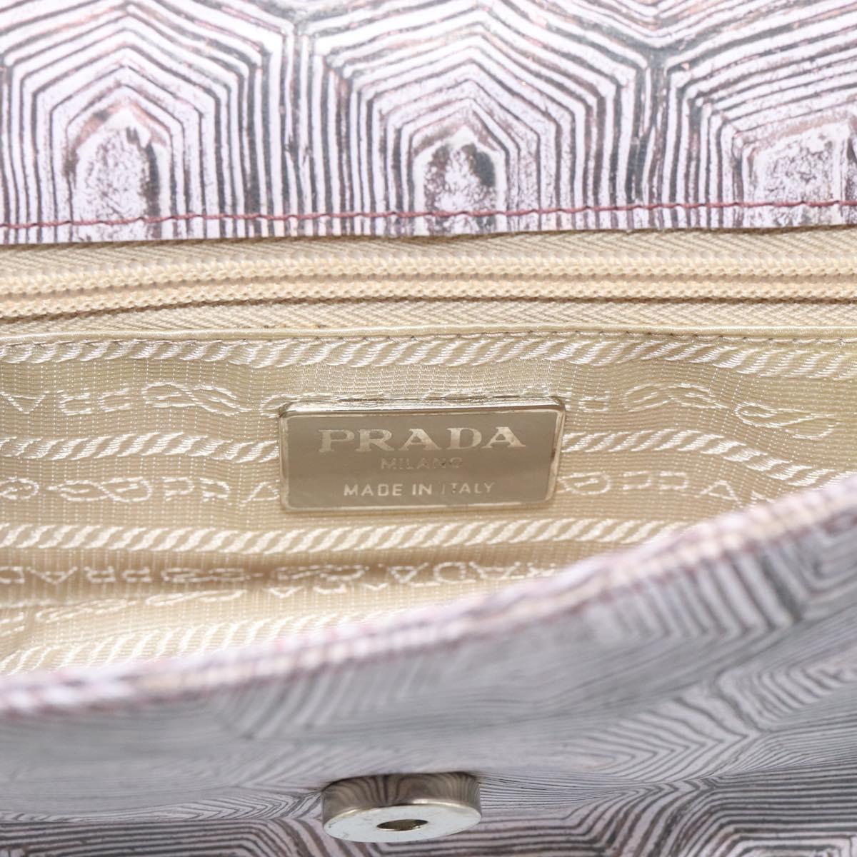 PRADA Shoulder Bag Leather Pink Auth 193352V