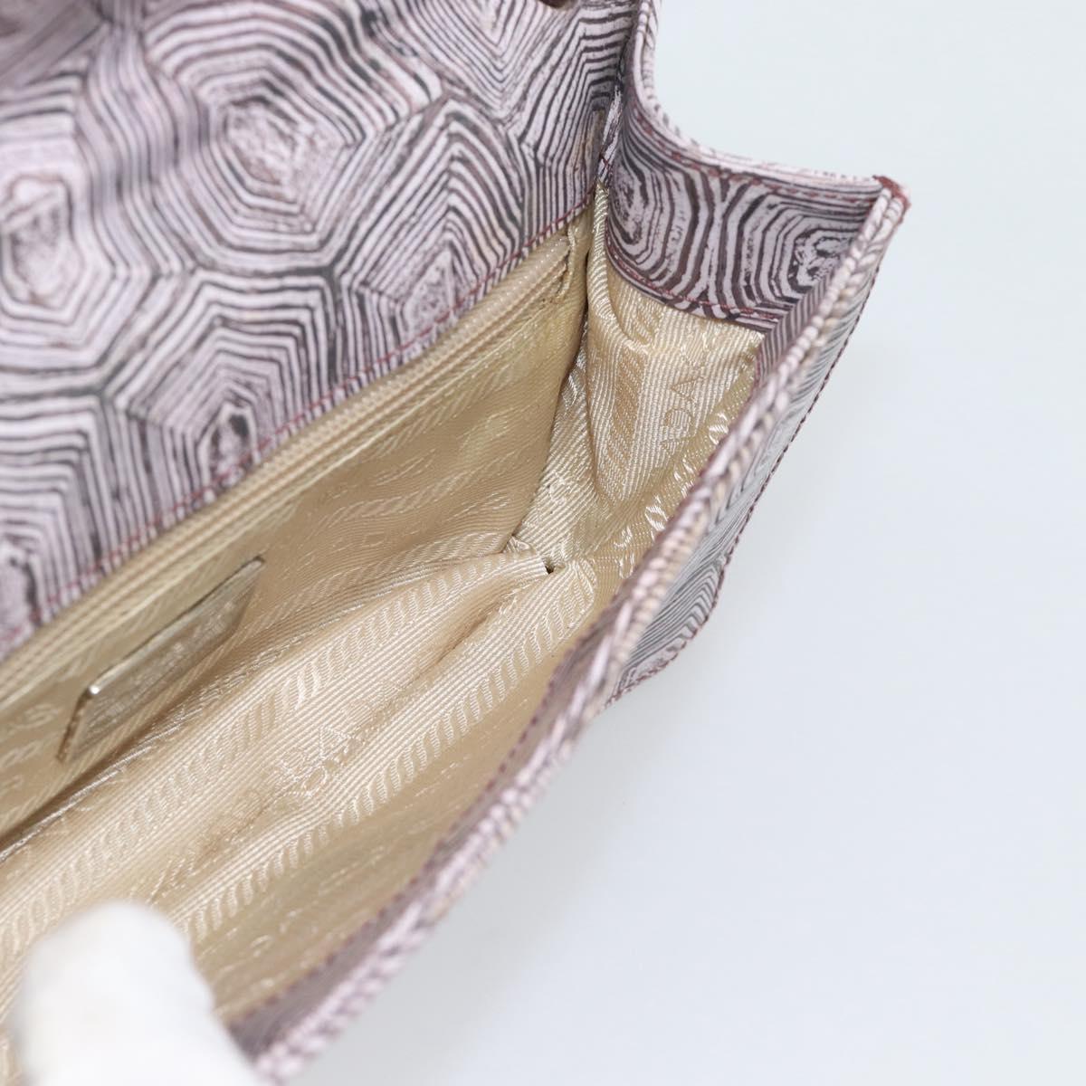 PRADA Shoulder Bag Leather Pink Auth 193352V