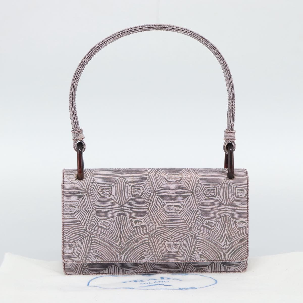 PRADA Shoulder Bag Leather Pink Auth 193352V