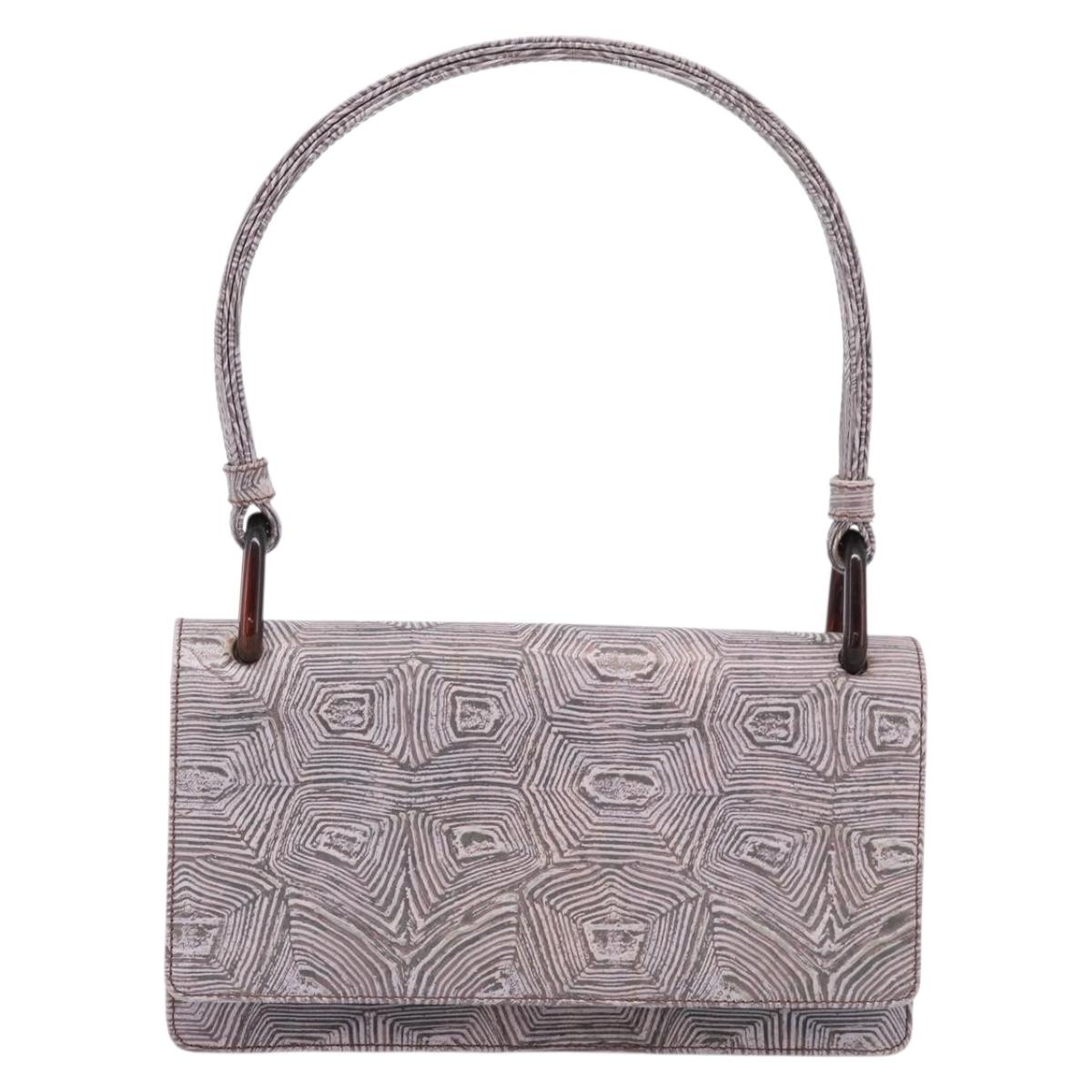 PRADA Shoulder Bag Leather Pink Auth 193352V