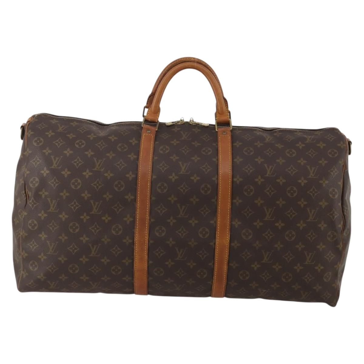 LOUIS VUITTON Monogram Keepall Bandouliere 60 Boston Bag M41412 LV Auth 193362