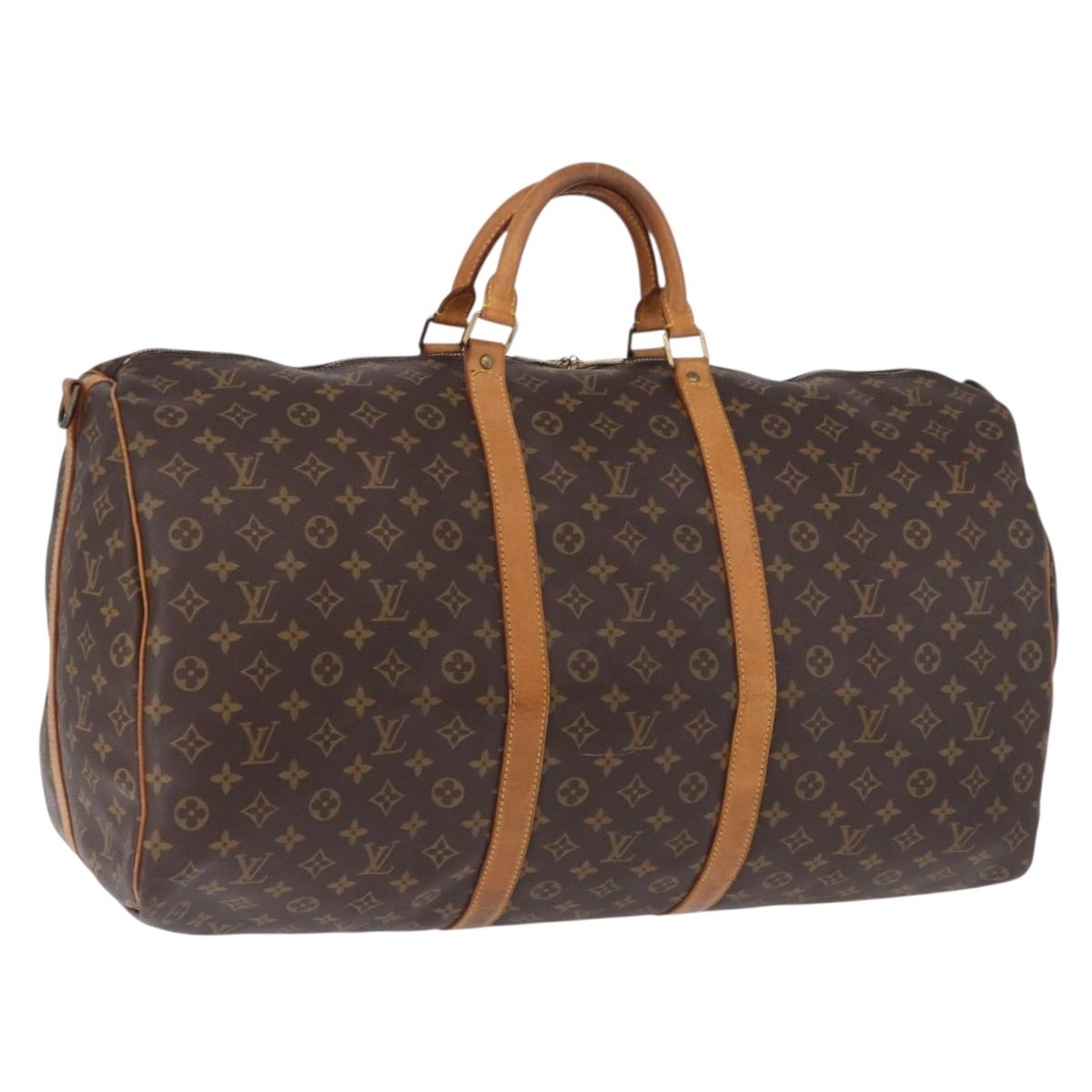 LOUIS VUITTON Monogram Keepall Bandouliere 60 Boston Bag M41412 LV Auth 193363