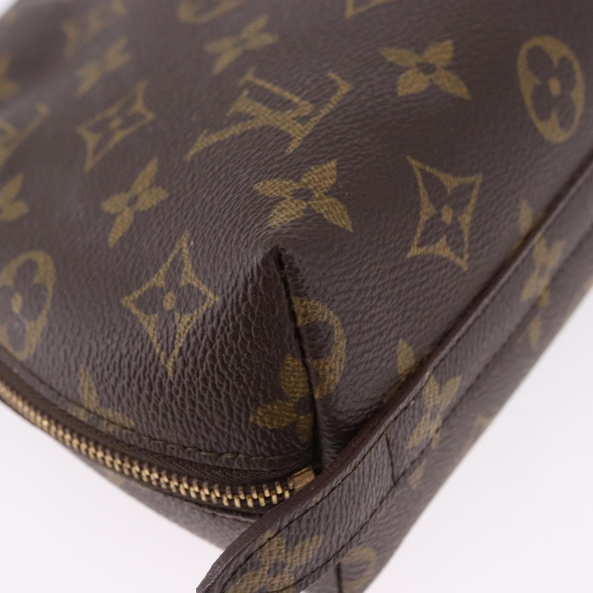 LOUIS VUITTON Monogram Trousse Demi Ronde Cosmetic Pouch M47520 LV Auth 193374