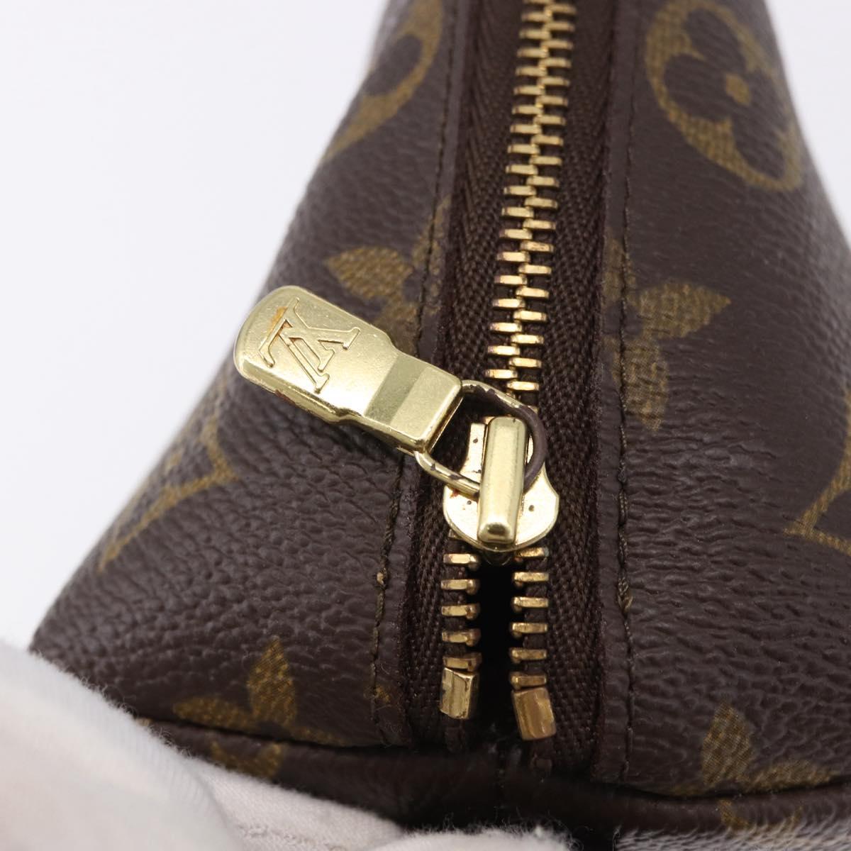 LOUIS VUITTON Monogram Trousse Demi Ronde Cosmetic Pouch M47520 LV Auth 193374