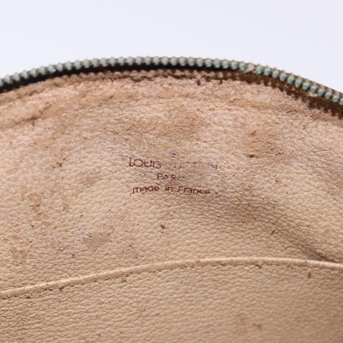 LOUIS VUITTON Monogram Trousse Demi Ronde Cosmetic Pouch M47520 LV Auth 193374