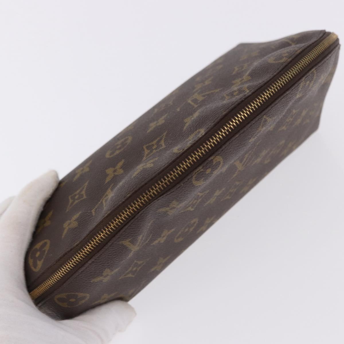 LOUIS VUITTON Monogram Trousse Demi Ronde Cosmetic Pouch M47520 LV Auth 193374
