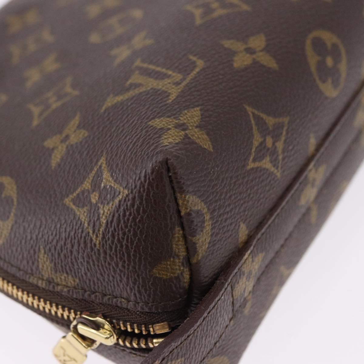 LOUIS VUITTON Monogram Trousse Demi Ronde Cosmetic Pouch M47520 LV Auth 193374