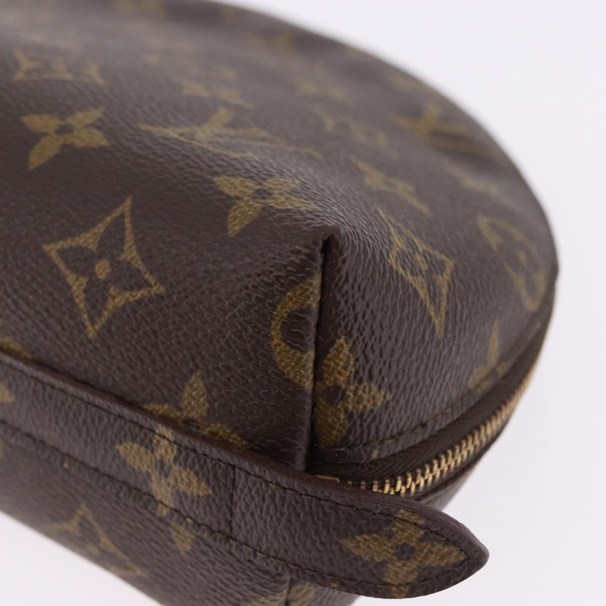 LOUIS VUITTON Monogram Trousse Demi Ronde Cosmetic Pouch M47520 LV Auth 193374
