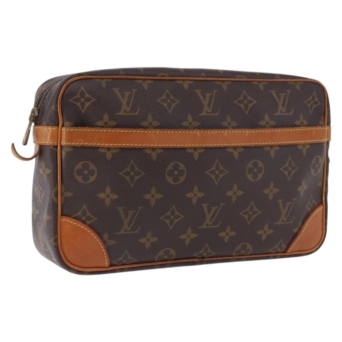 LOUIS VUITTON Monogram Compiegne 28 Clutch Bag M51845 LV Auth 193376