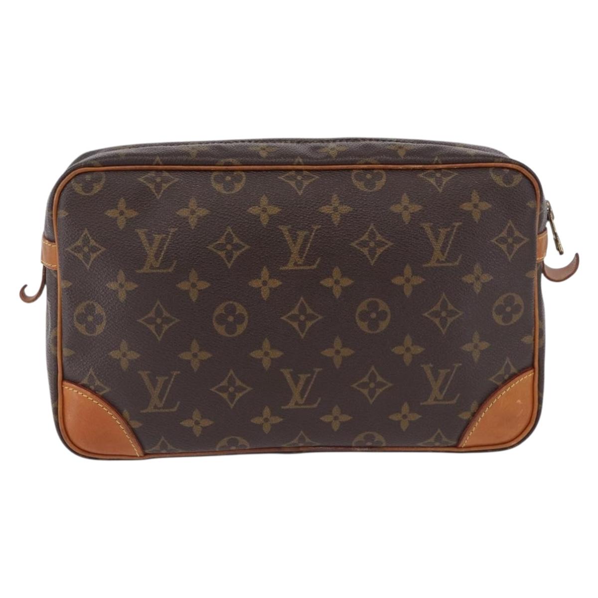 LOUIS VUITTON Monogram Compiegne 28 Clutch Bag M51845 LV Auth 193376