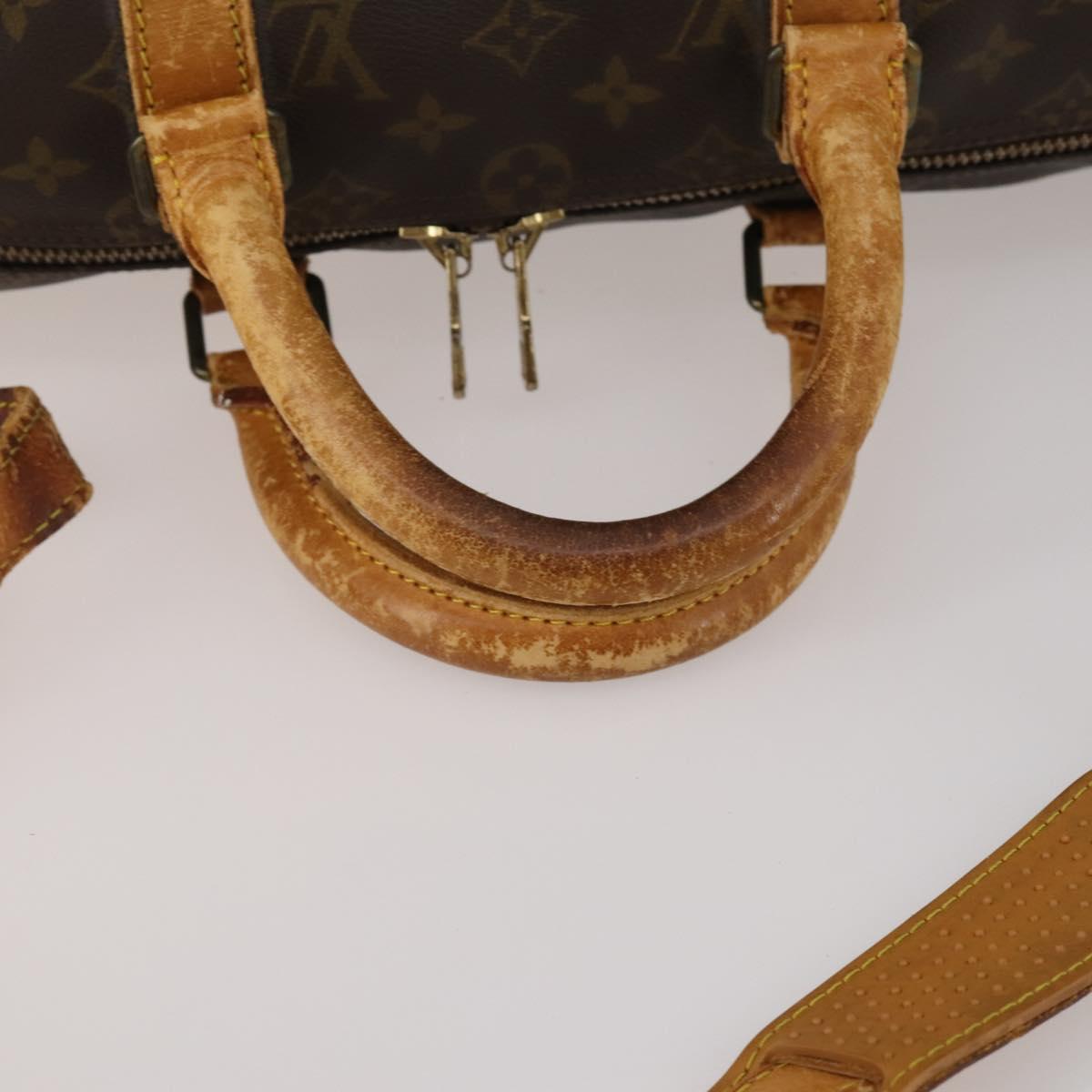 LOUIS VUITTON Monogram Keepall Bandouliere 50 Boston Bag M41416 LV Auth 193378