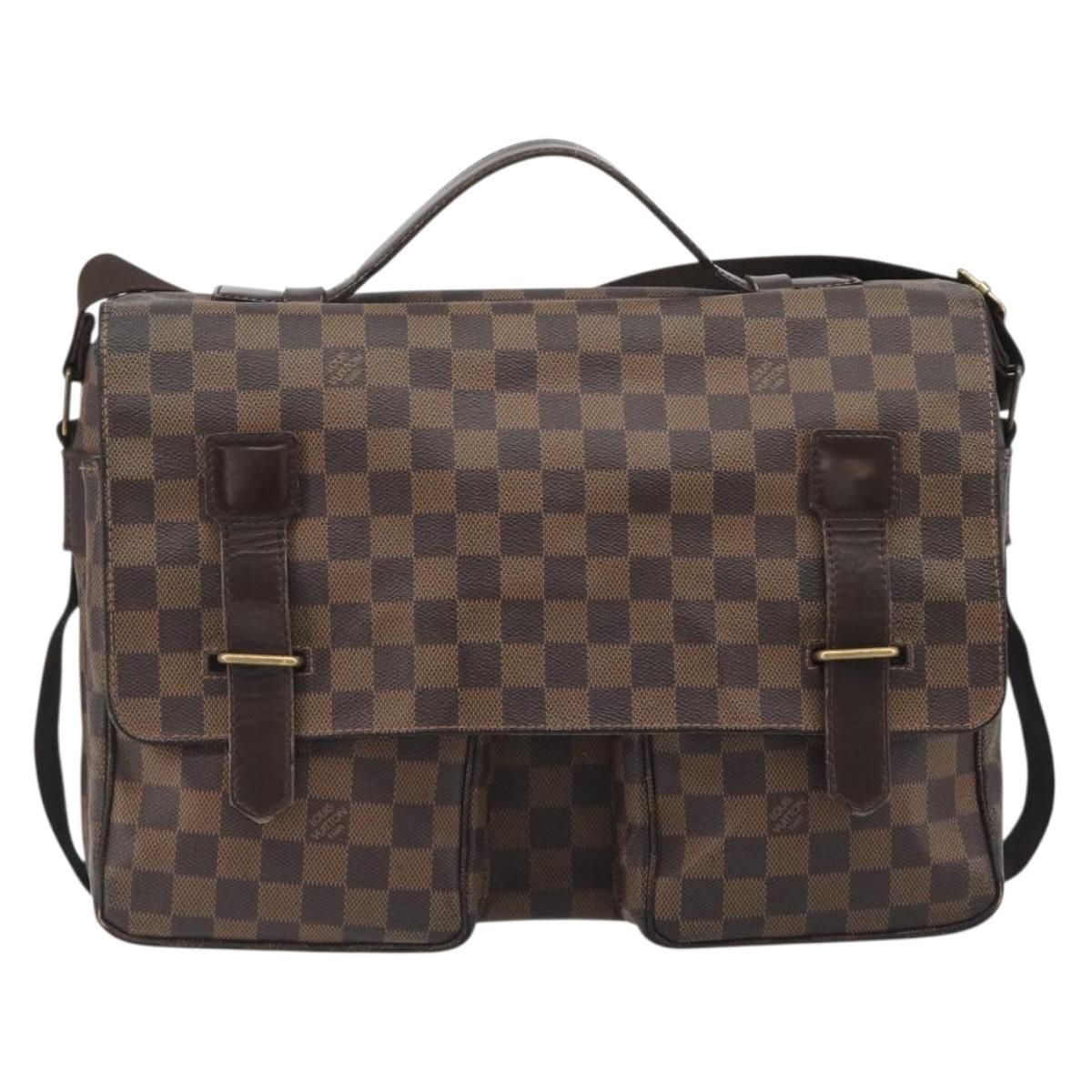 LOUIS VUITTON Damier Ebene Broadway Shoulder Bag N42270 LV Auth 193382