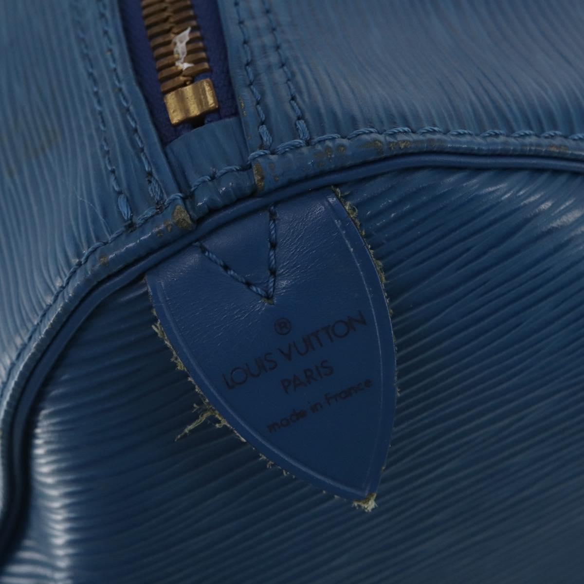LOUIS VUITTON Epi Keepall 55 Boston Bag Toledo Blue M42955 LV Auth 193385