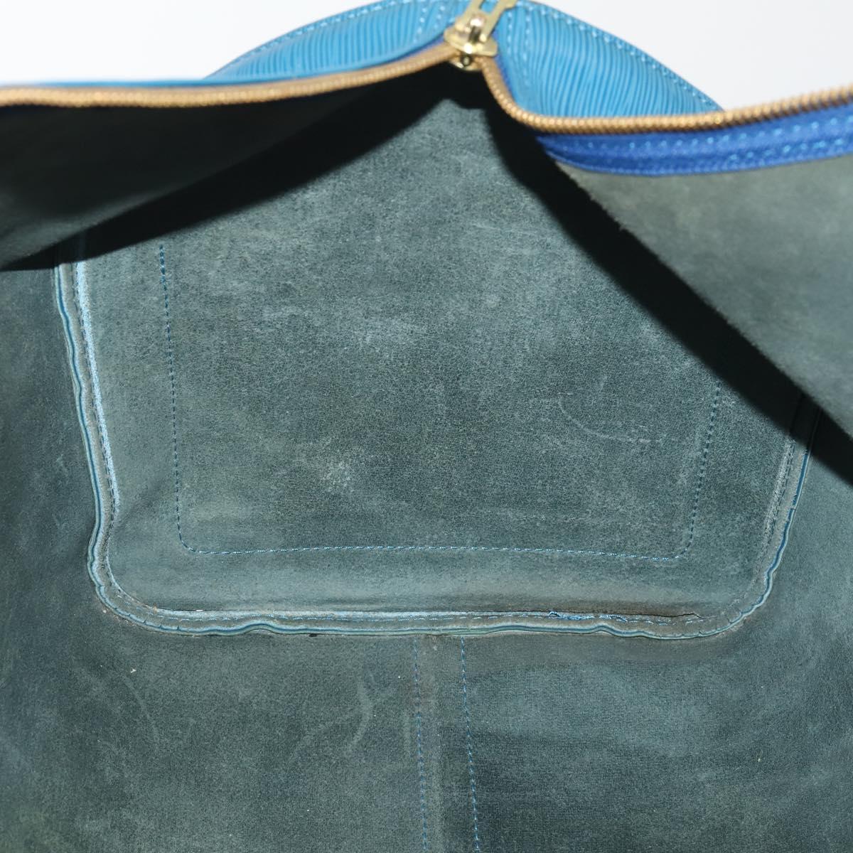 LOUIS VUITTON Epi Keepall 55 Boston Bag Toledo Blue M42955 LV Auth 193385