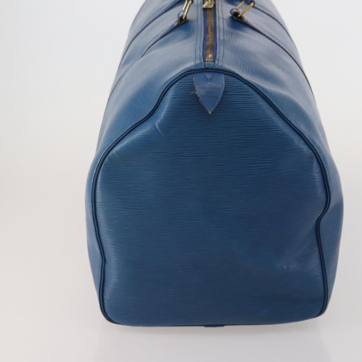 LOUIS VUITTON Epi Keepall 55 Boston Bag Toledo Blue M42955 LV Auth 193385