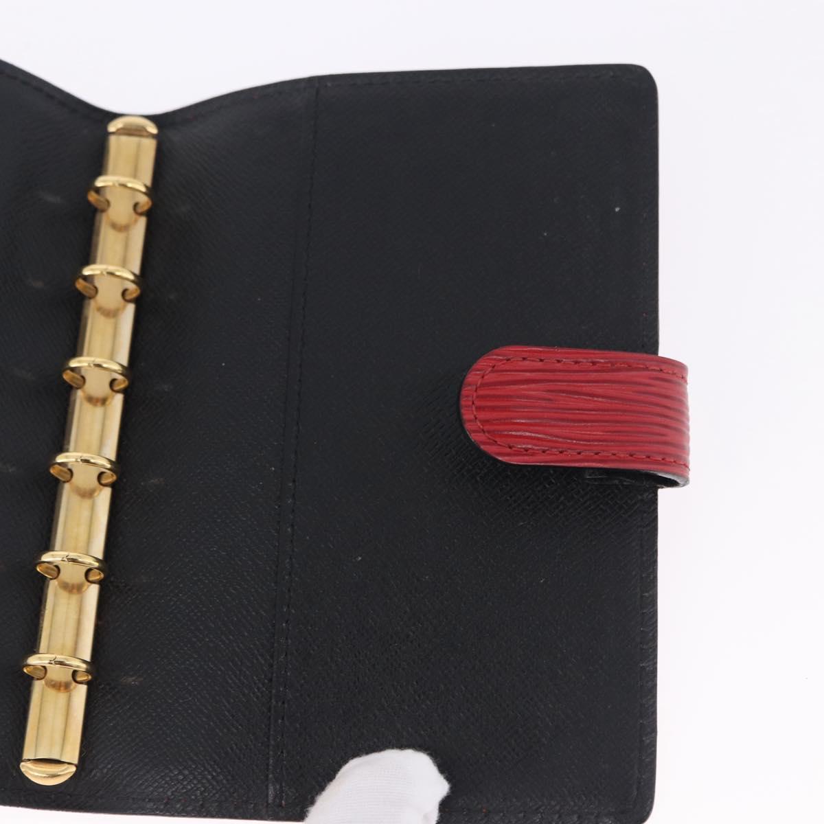 LOUIS VUITTON Epi Agenda PM Day Planner Cover Red R20057 LV Auth 193386