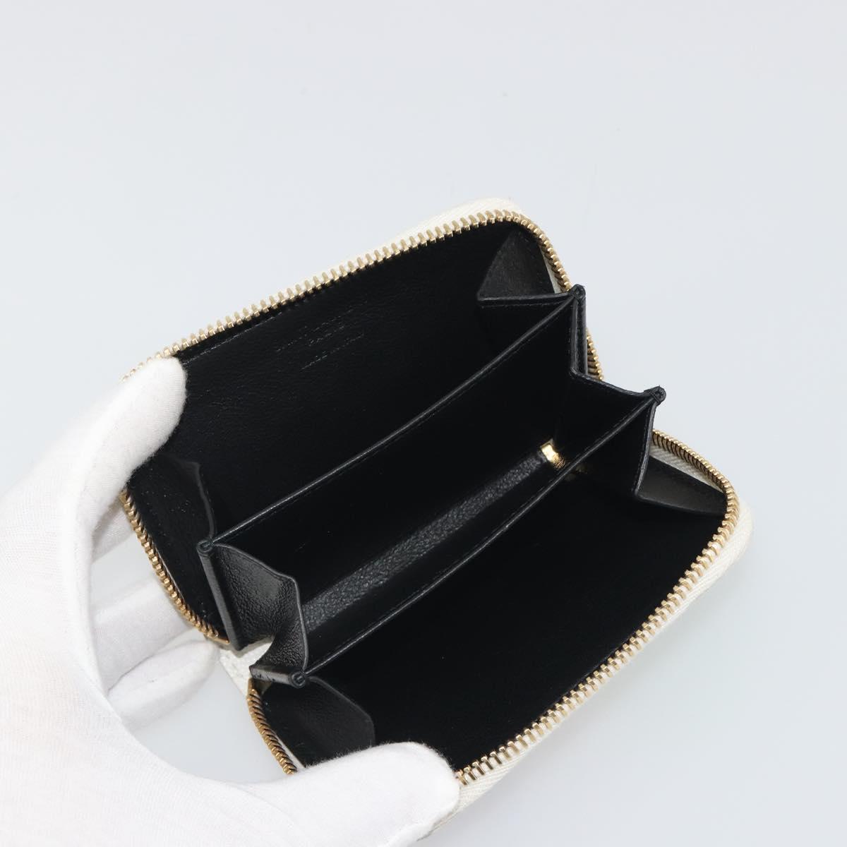 SAINT LAURENT Coin Purse Leather Multicolor Silver Auth 193388V