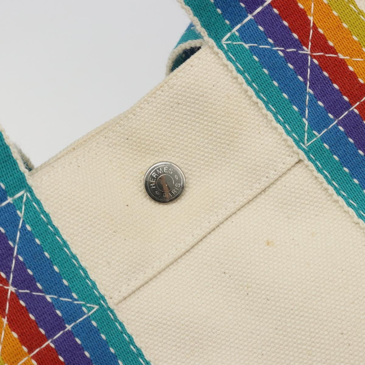 HERMES Bora Bora PM Rainbow Bag Canvas Sokoa Limited Edition Color Auth 193389A