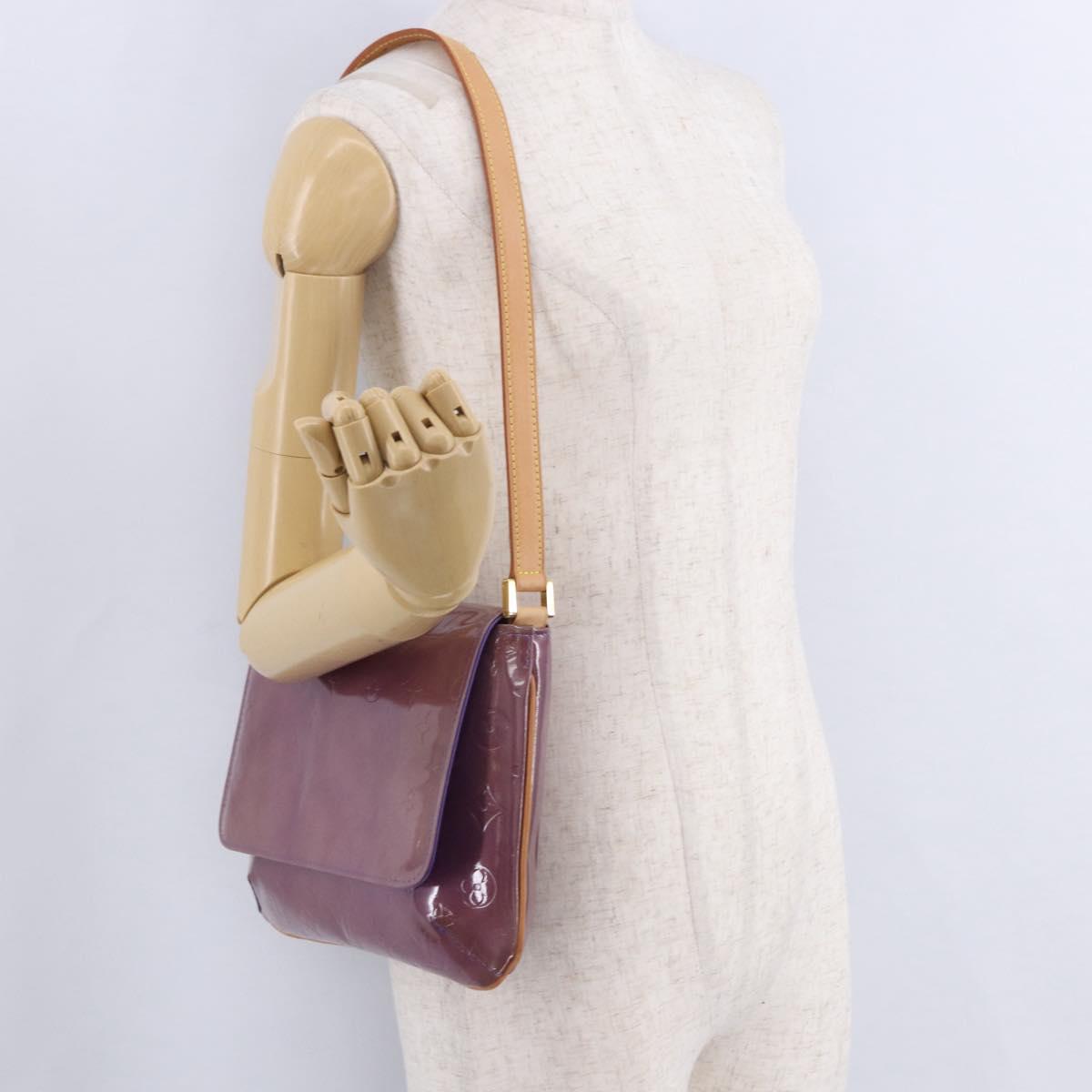 LOUIS VUITTON Monogram Vernis Thompson Street Purple Viole M91095 Auth 193393A