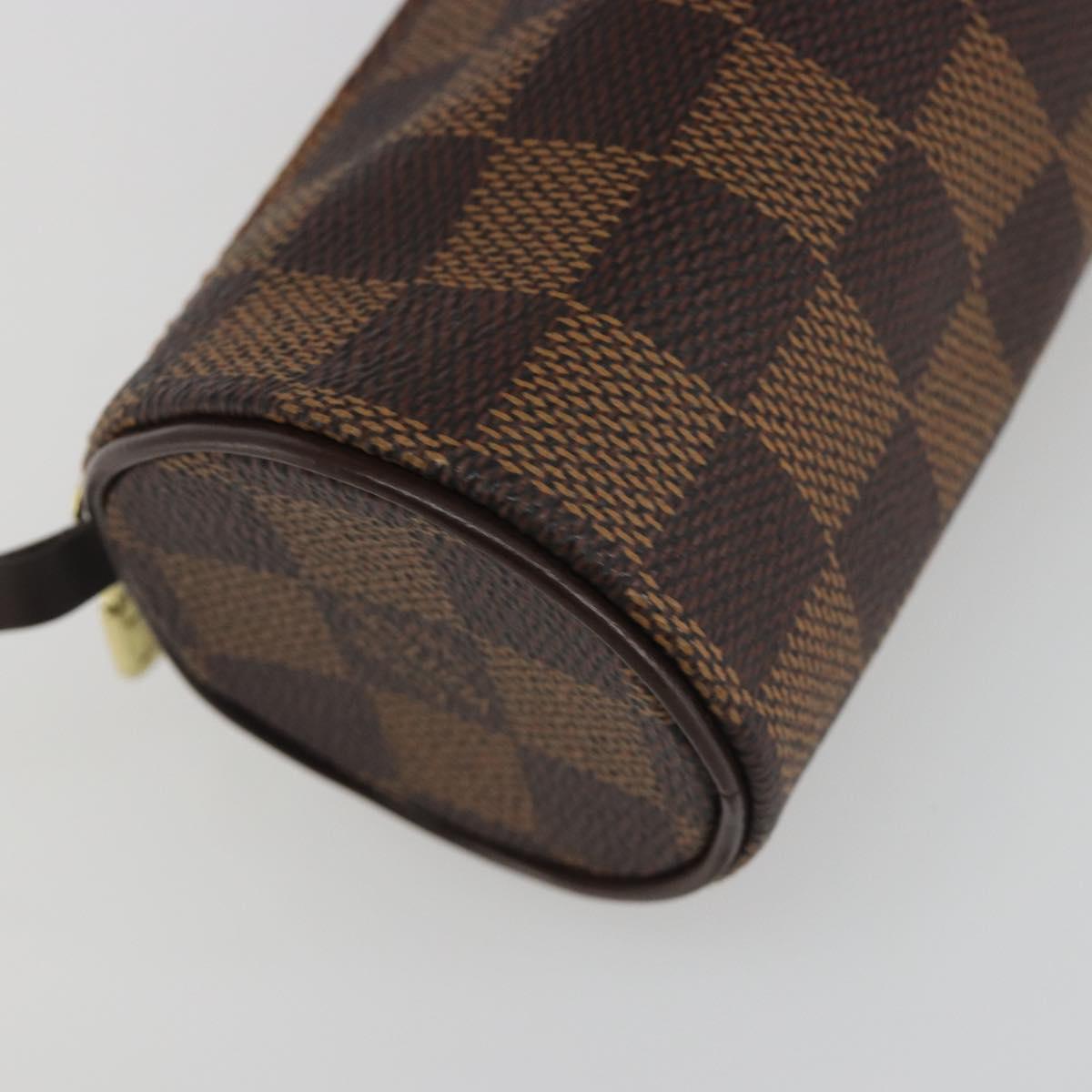 LOUIS VUITTON Damier Ebene Papillon Pouch LV Auth 193410V