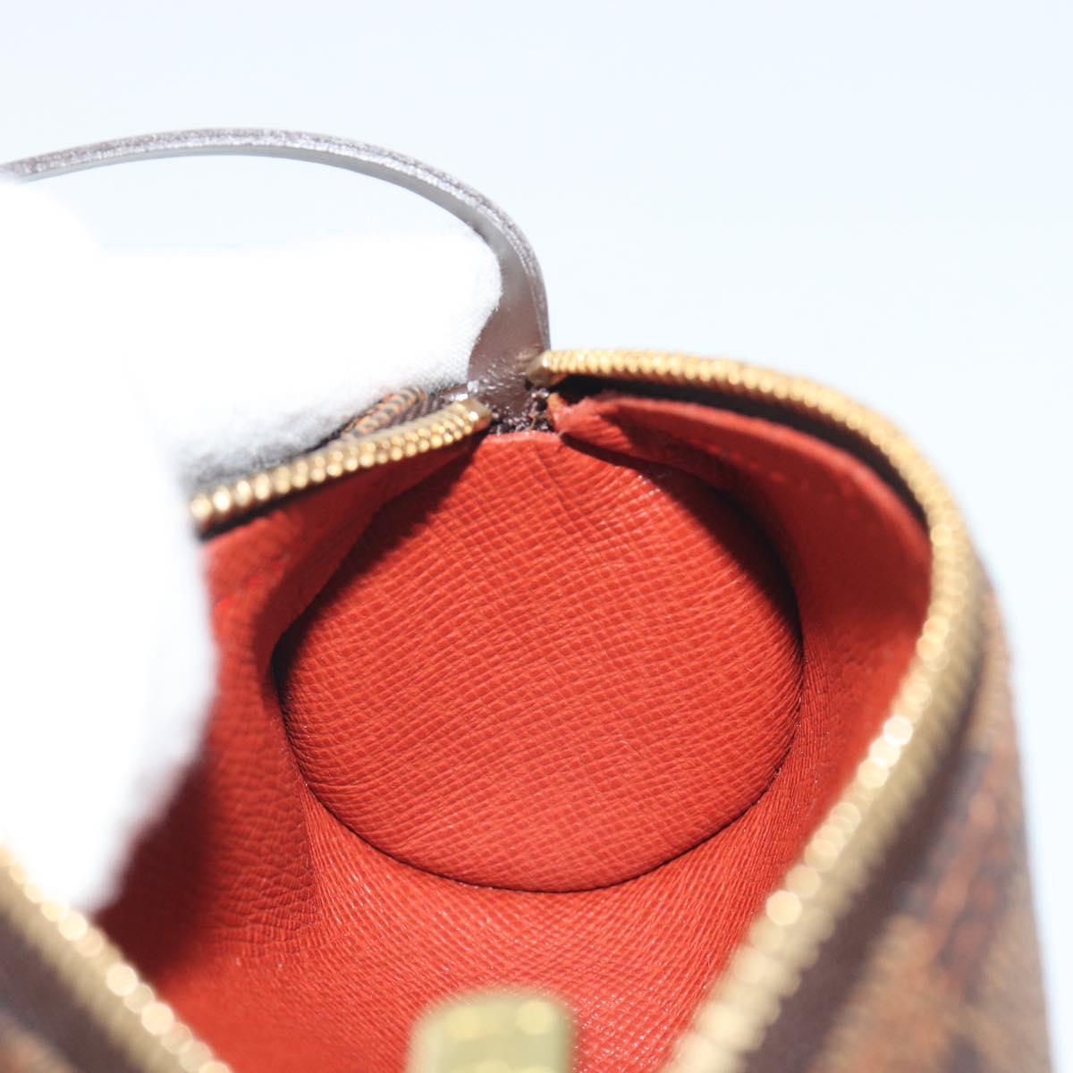 LOUIS VUITTON Damier Ebene Papillon Pouch LV Auth 193410V