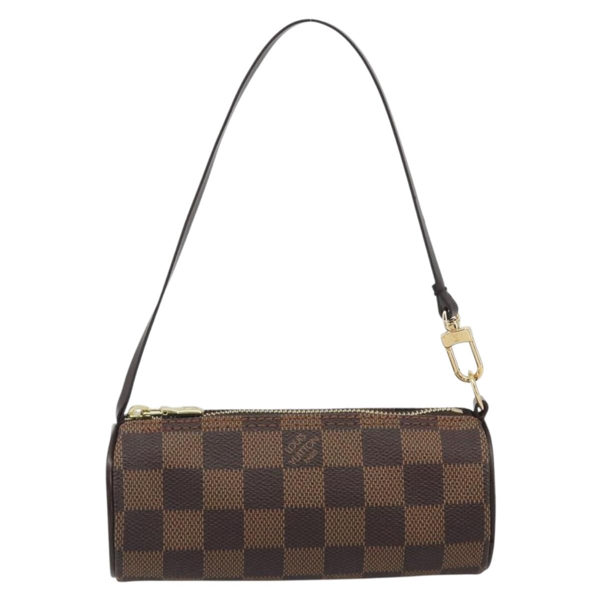 LOUIS VUITTON Damier Ebene Papillon Pouch LV Auth 193410V