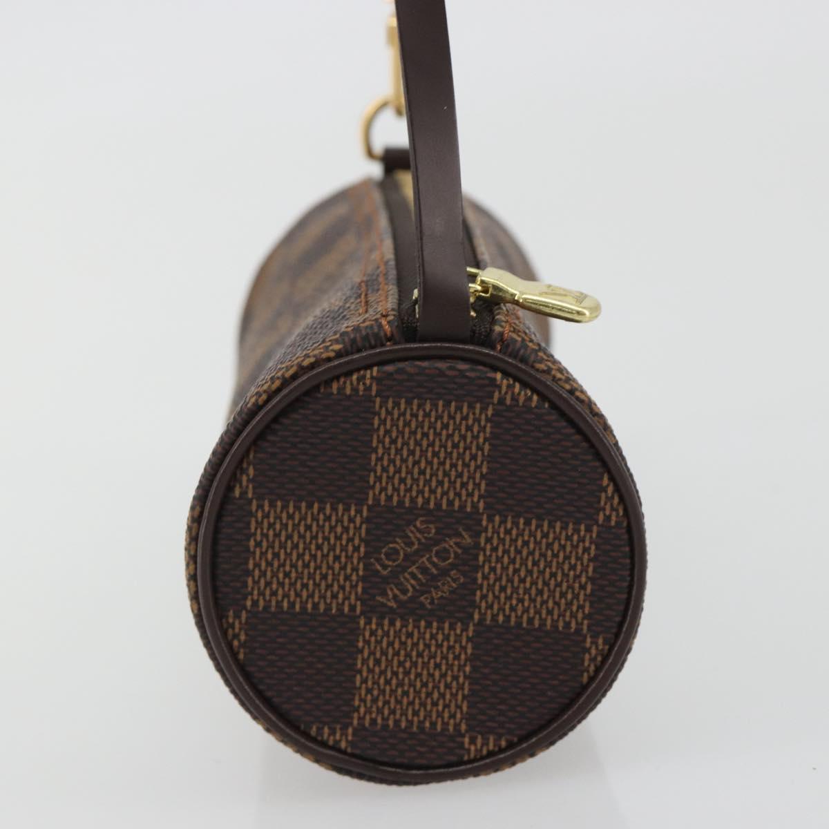 LOUIS VUITTON Damier Ebene Papillon Pouch LV Auth 193410V