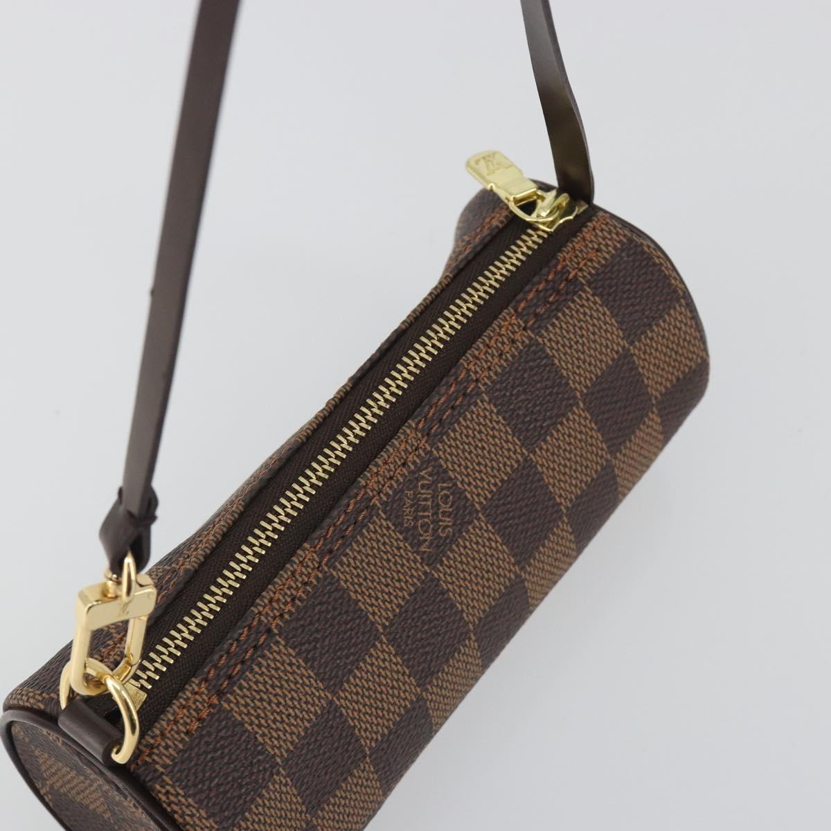 LOUIS VUITTON Damier Ebene Papillon Pouch LV Auth 193410V
