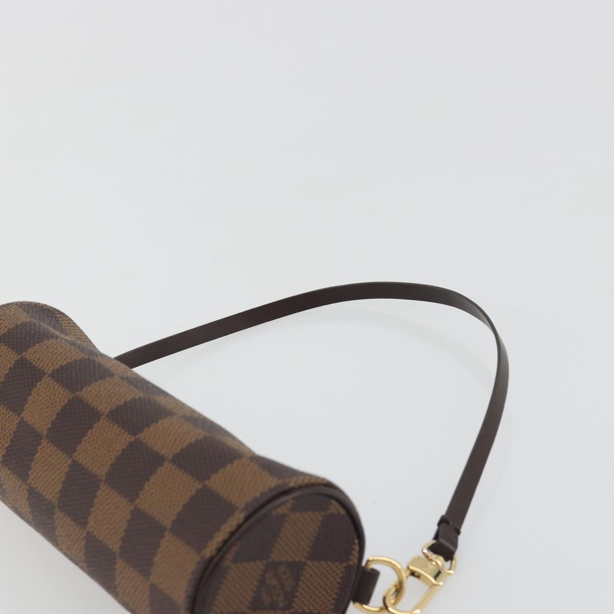 LOUIS VUITTON Damier Ebene Papillon Pouch LV Auth 193410V