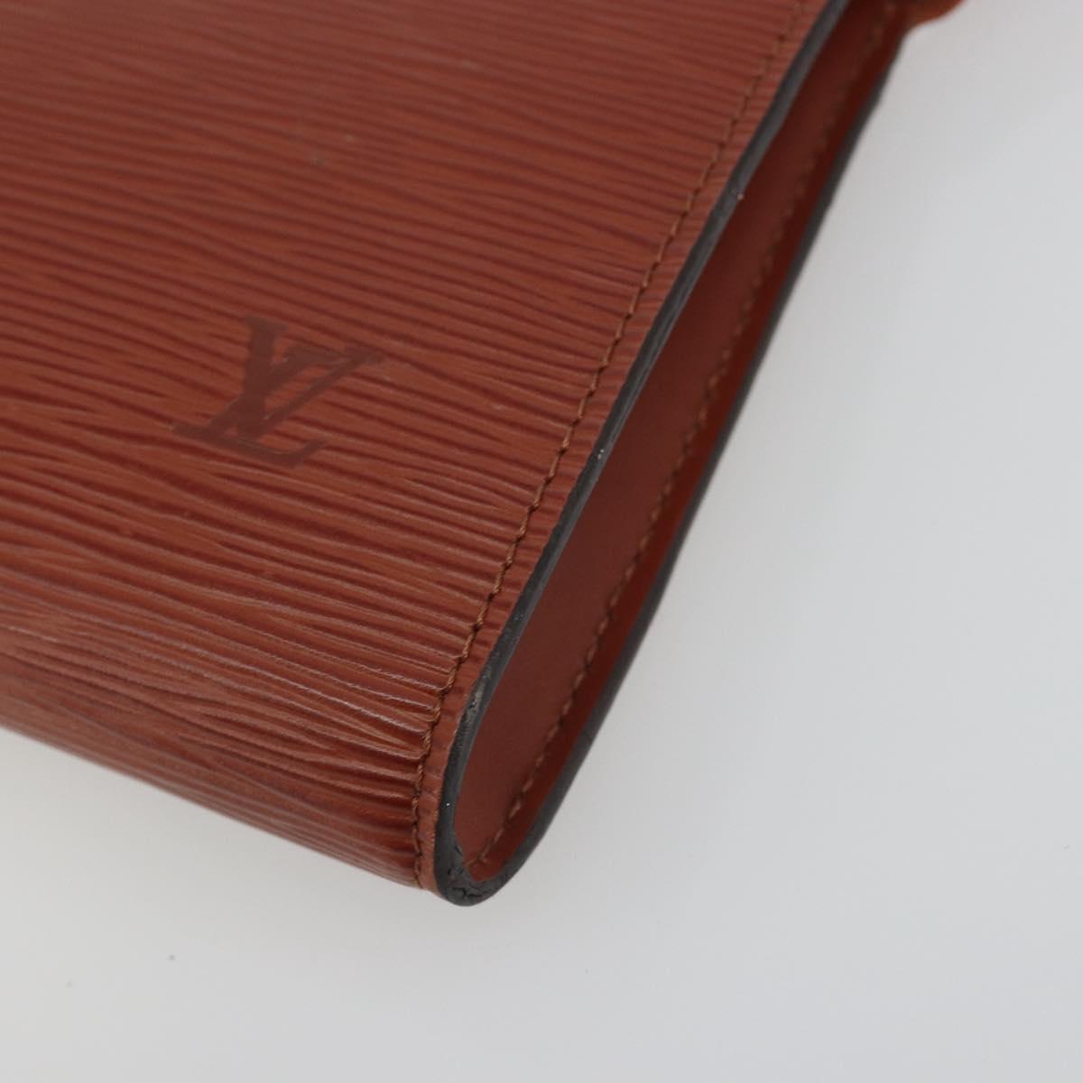 LOUIS VUITTON Epi Pochette Accessoires Pouch Brown M52953 LV Auth 193411