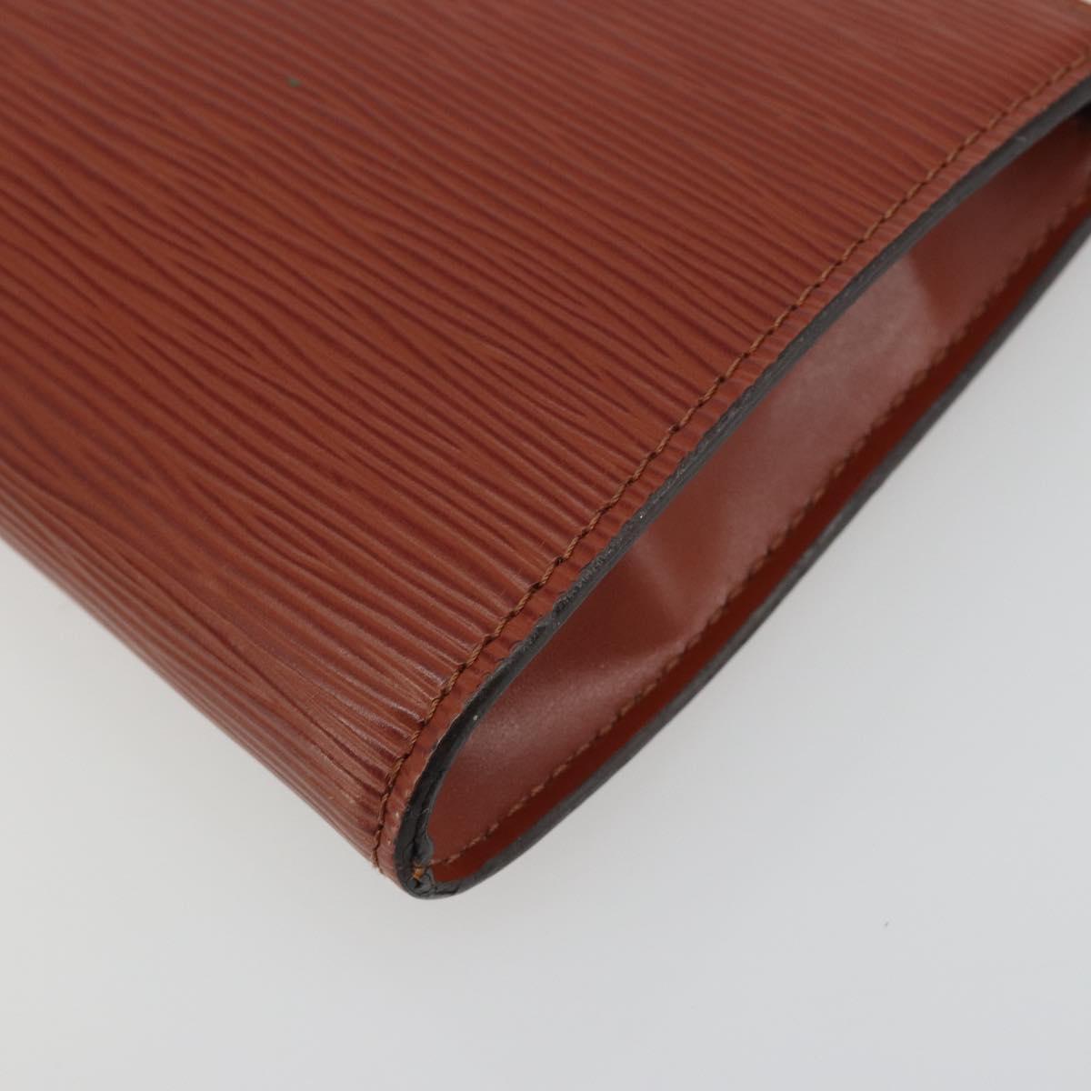 LOUIS VUITTON Epi Pochette Accessoires Pouch Brown M52953 LV Auth 193411