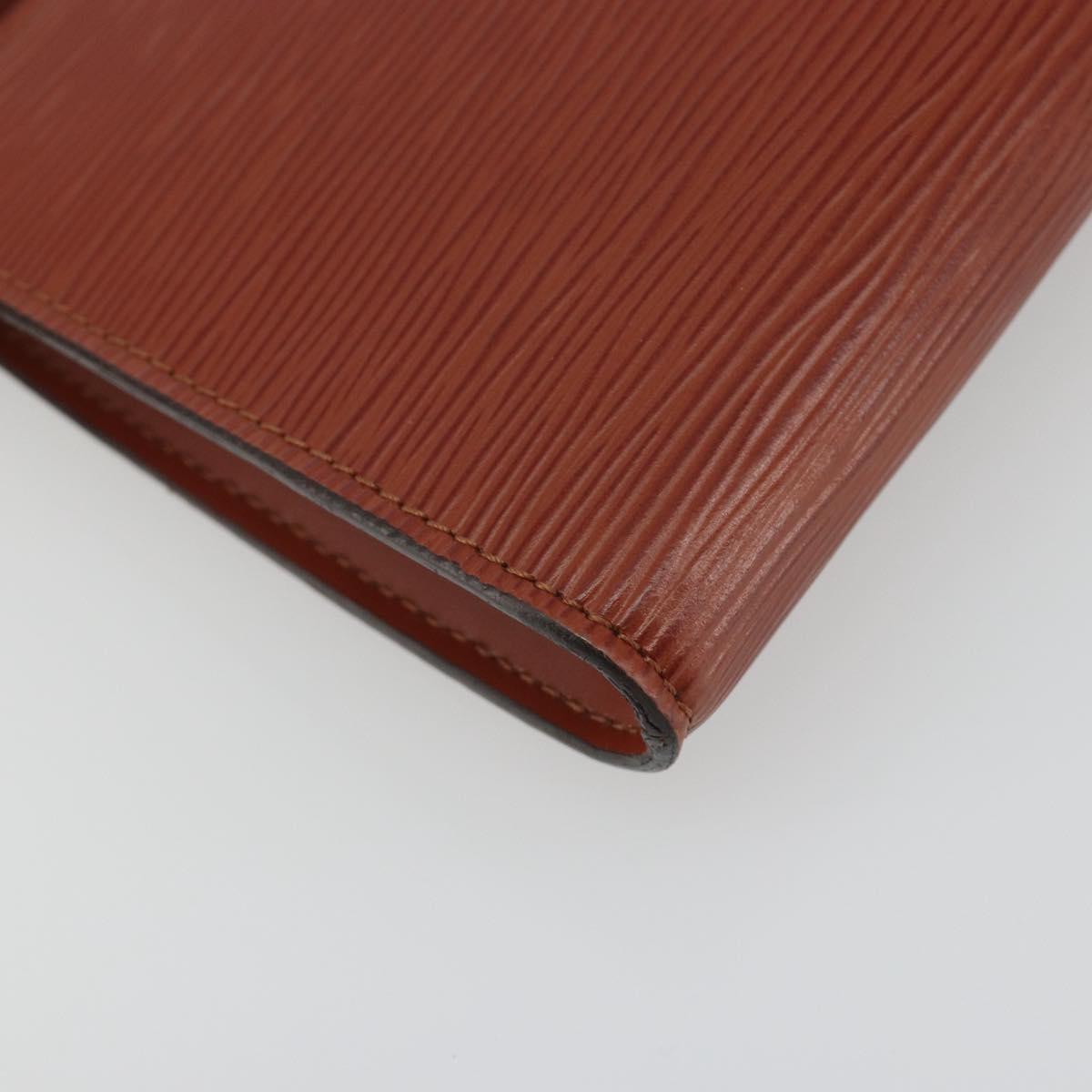 LOUIS VUITTON Epi Pochette Accessoires Pouch Brown M52953 LV Auth 193411