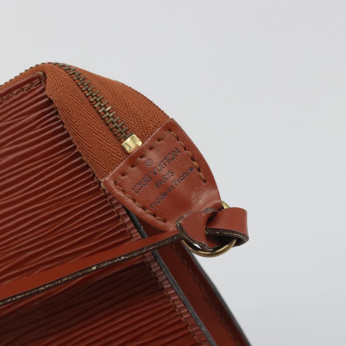 LOUIS VUITTON Epi Pochette Accessoires Pouch Brown M52953 LV Auth 193411