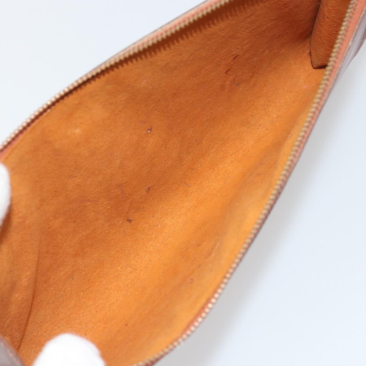 LOUIS VUITTON Epi Pochette Accessoires Pouch Brown M52953 LV Auth 193411