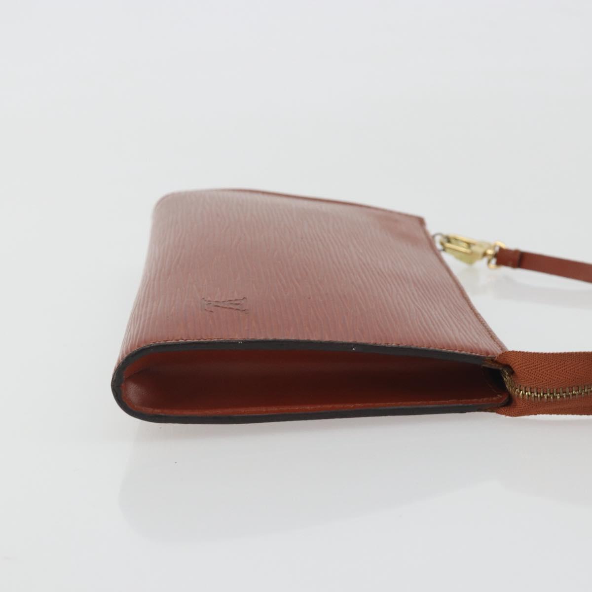 LOUIS VUITTON Epi Pochette Accessoires Pouch Brown M52953 LV Auth 193411