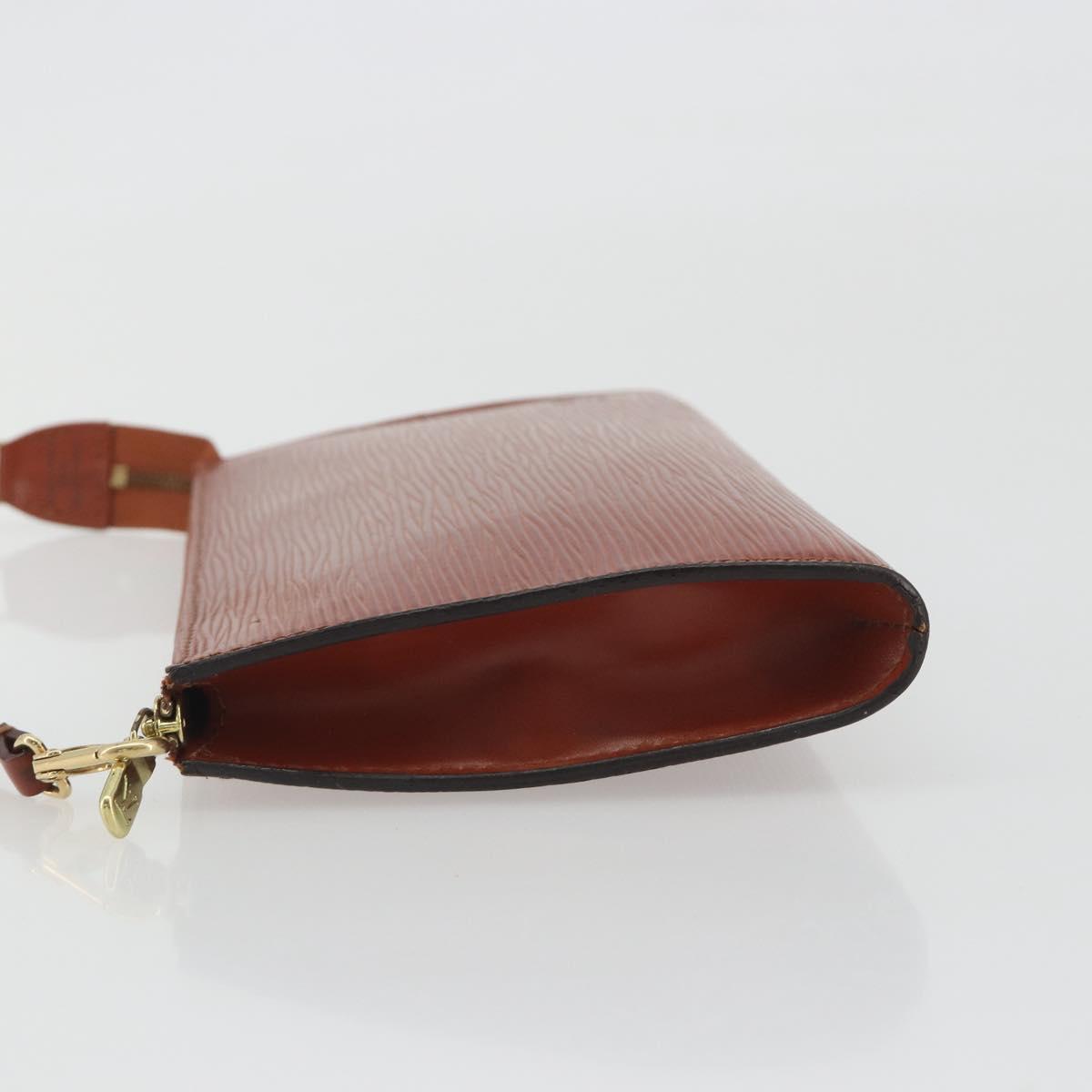 LOUIS VUITTON Epi Pochette Accessoires Pouch Brown M52953 LV Auth 193411