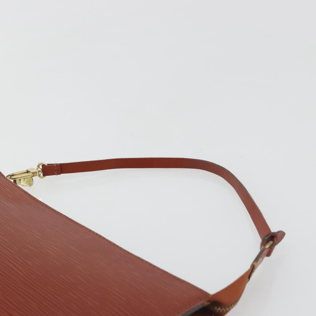 LOUIS VUITTON Epi Pochette Accessoires Pouch Brown M52953 LV Auth 193411