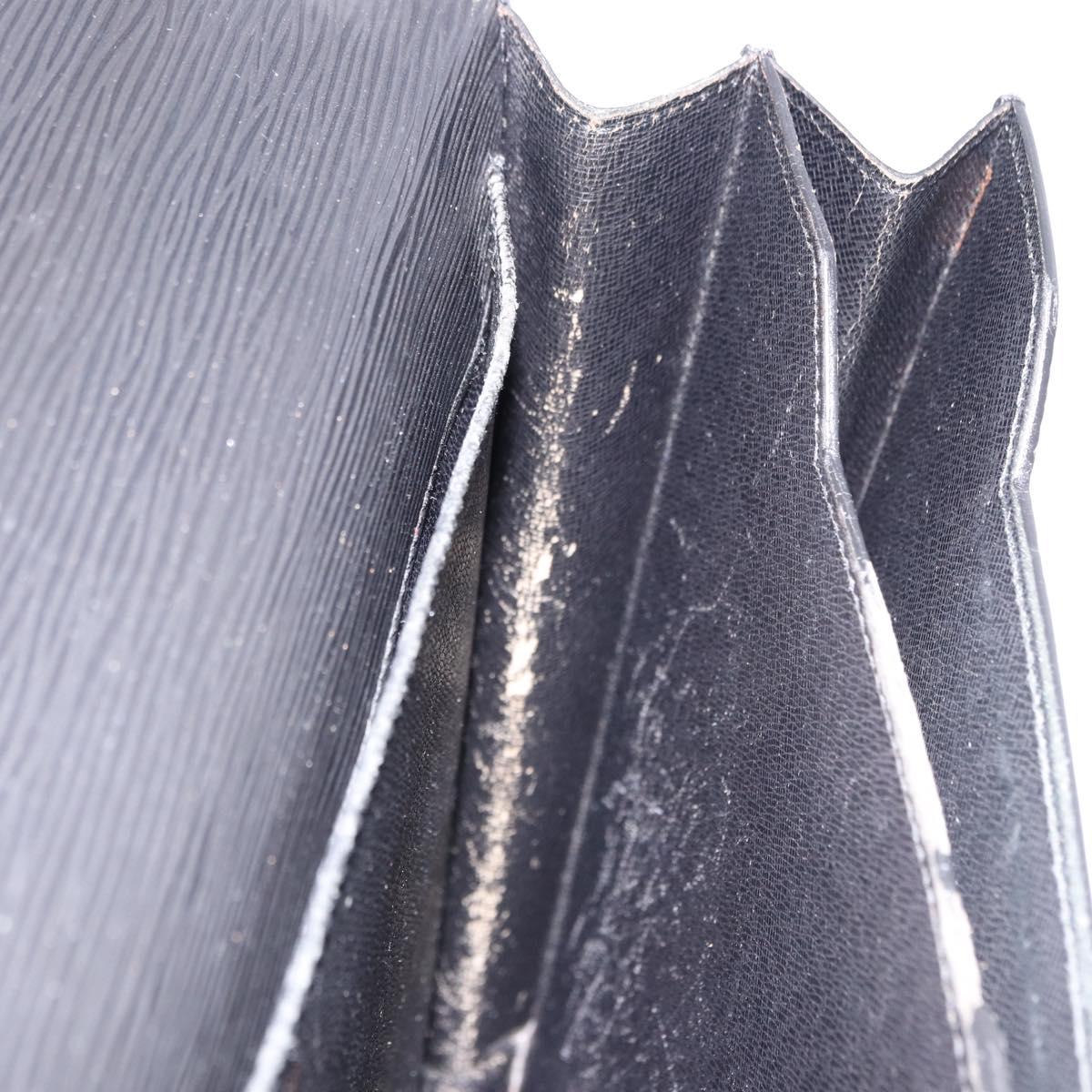 LOUIS VUITTON Epi ServietteConseiller Business Bag Black M54422 LV Auth 193430